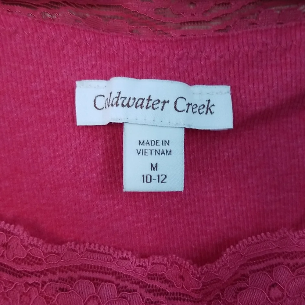 Womens Coldwater Creek Lacy Lined Tank - Size 10/12 - Picture 2 of 5